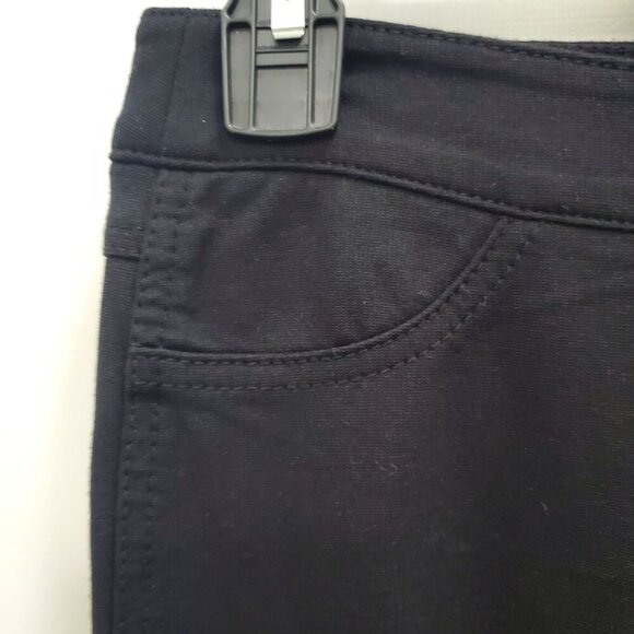 White House Black Market Black Stretch Knit Side‎ Zip Ankle Button Dress Pants 0 - Picture 3 of 8